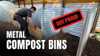Building a Multibay Compost Bin with Metal [DIY Instructions]