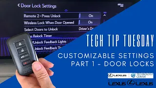 How to Customize Door Lock Settings on Your Lexus  - Lexus Personalized Settings Part 1