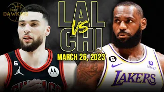 Los Angeles Lakers vs Chicago Bulls Full Game Highlights | March 26, 2023 | FreeDawkins