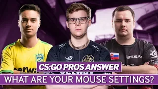 CS:GO Pros Answer: What are your Mouse Settings?