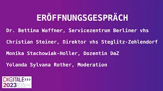 Digitale 2023 - Eröffnungsgespräch