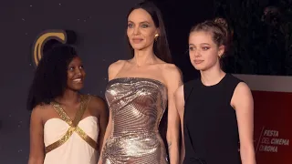 Angelina Jolie STUNS With Daughters at Rome Eternals Premiere