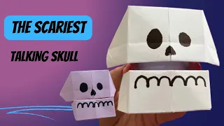 Easy Origami Talking Paper Skull/ Halloween Paper Crafts