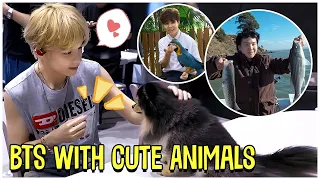 BTS With Cute Animals