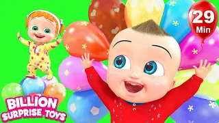 Colorful Balloon Song - BillionSurpriseToys Nursery Rhymes, Kids Songs