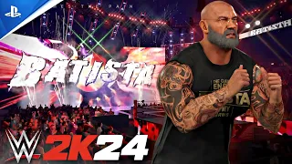 THE ANIMAL BATISTA 2024 FULL UPDATED ENTRANCE | WWE2K24 CONCEPT 💎