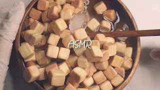 ASMR - wooden cube and ice water | 나무 큐브 그리고 얼음물