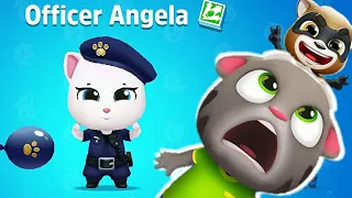 Talking Tom Splash Forces Officer Angela vs Roy Raccoon Gameplay