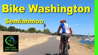 30 Minute Virtual Bike Ride | Semiahmoo Washington Coast | Cycling Workout | Travel Video