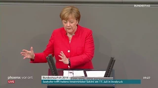 Generalaussprache im Bundestag: Rede von Angela Merkel am 04.07.18