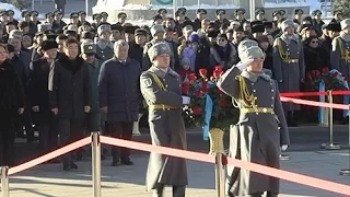 В Алматы празднование Дня Независимости началось с возложения цветов (16.12.15.)