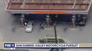 Motorcyclist leads deputies on chase through San Gabriel Valley