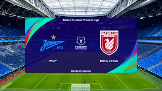 Zenit St. Petersburg vs Rubin Kazan | Gazprom Arena | 2020-21 Russian Premier Liga | PES 2021