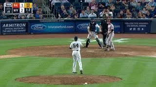 Chapman throws 105-mph pitch