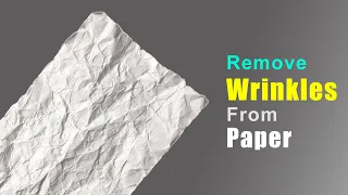 How to remove wrinkles from paper