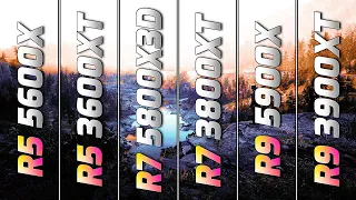 R5 5600X vs R5 3600XT vs R7 5800X3D vs R7 3800XT vs R9 5900X vs R9 3900XT | PC Gameplay Tested