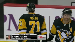 Evgeni Malkin Shootout Goal in 1,001st NHL game - Both PIT Radio & TV Broadcasts