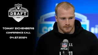 Tommy Eichenberg's Conference Call - Round 5 Selection | 2024 NFL Draft | Raiders