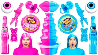 Pink Food vs Blue Food Color Challenge | Funny Moments by AZaZa Challenge