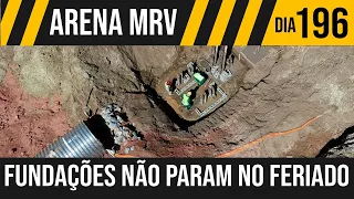 ARENA MRV MUITO TRABALHO NAS FUNDAÇÕES DA TUBULAÇÃO