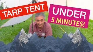 How to Pitch and Set Up a Tarp Tent in Under 5 Minutes (4k UHD)