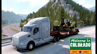 American Truck Simulator | Colorado| Peterbilt 579 Hi Rise sleeper 500HP |Bulldozer Transport.