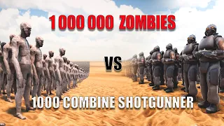 CAN 1000 COMBINE SHOTGUNNER DEFEAT 1,000,000 ZOMBIES? | Ultimate Epic Battle Simulator 2 | UEBS 2