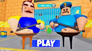 NEIGHBOUR BARRY'S PRISON RUN! OBBY Full Gameplay #roblox #obby