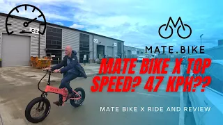 47kph Mate Bike X 750w Electric Bike: Maxed Out, Unlocked, and Ready to Ride