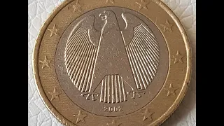 Цена монеты 1 евро 2002 год G Германия .1 Euro 2002 Karlsruhe, Germany (G)