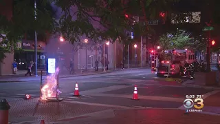Underground Fire Sends Flames Shooting Into Air In Old City
