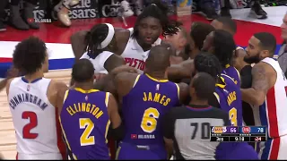 Isaiah Stewart absolutely lost his mind after getting elbowed by LeBron James 😲