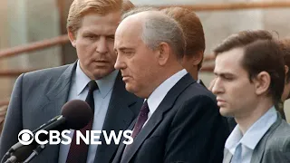 From the archives: Soviet Union leader Mikhail Gorbachev resigns as Communist Party head in 1991