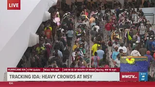 Long lines, 100s of cancelled flights as New Orleans evacuated for Hurricane Ida