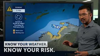 Severe Weather Update: Tropical Cyclone Watch for the Top End and the Kimberley - 24 Feb 2022