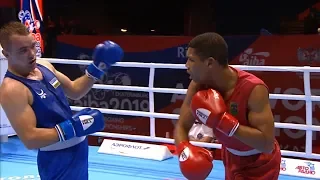 Round of 16 (75kg)  DA CONCEICAO SOUSA Hebert (BRA) vs KAKHRAMONOV Fanat (UZB) /AIBA World 2019