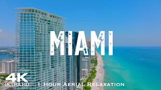 [4K] MIAMI 2024 🇺🇸 1 Hour Drone Aerial Relaxation Film | Florida FL USA United States GTA VI 6