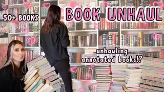 unhauling 50+ books because i don't like them ♡ getting rid of annotated books?! ✩ book unhaul