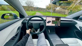 New Tesla Model 3 Highland Test Drive POV
