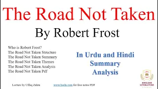 The Road Not Taken By Robert Frost, The Road Not Taken Summary and Analysis, The Road Not Taken PDF.