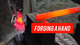 How I forge the hand sculpture 🔥🔥---- Comment j'ai forgé la sculpture de la main 🔥🔥