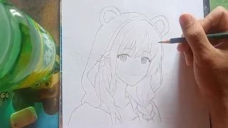 anime drawing 8 | speed drawing anime girl 7