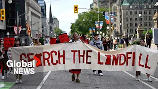 Demonstrators across Canada call for landfills to be searched for bodies of missing Indigenous women