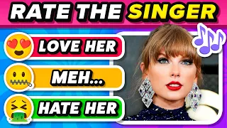 RATE THE SINGER 😍🤮 2024 Most Famous Singers Tier List | Music Quiz Challenge