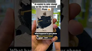 Color changing destroyed #iphone 😍Hilarious end😭 #shorts #iphone15 #apple #ios #samsung #funny #fy