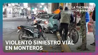 Fin de semana caldeado en Monteros: el video de un siniestro vial -