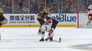 Brad Marchand Slams Penalty Box Door After Receiving Tripping Penalty