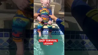 Baby survival swim lesson