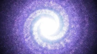 Beautiful Purple Spiral Galaxy in Space Swirling with Nebula Stars 4K Background VJ Video Effect