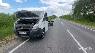 новый АКБ на Газель Некст. Поехали на закабинный спальник.